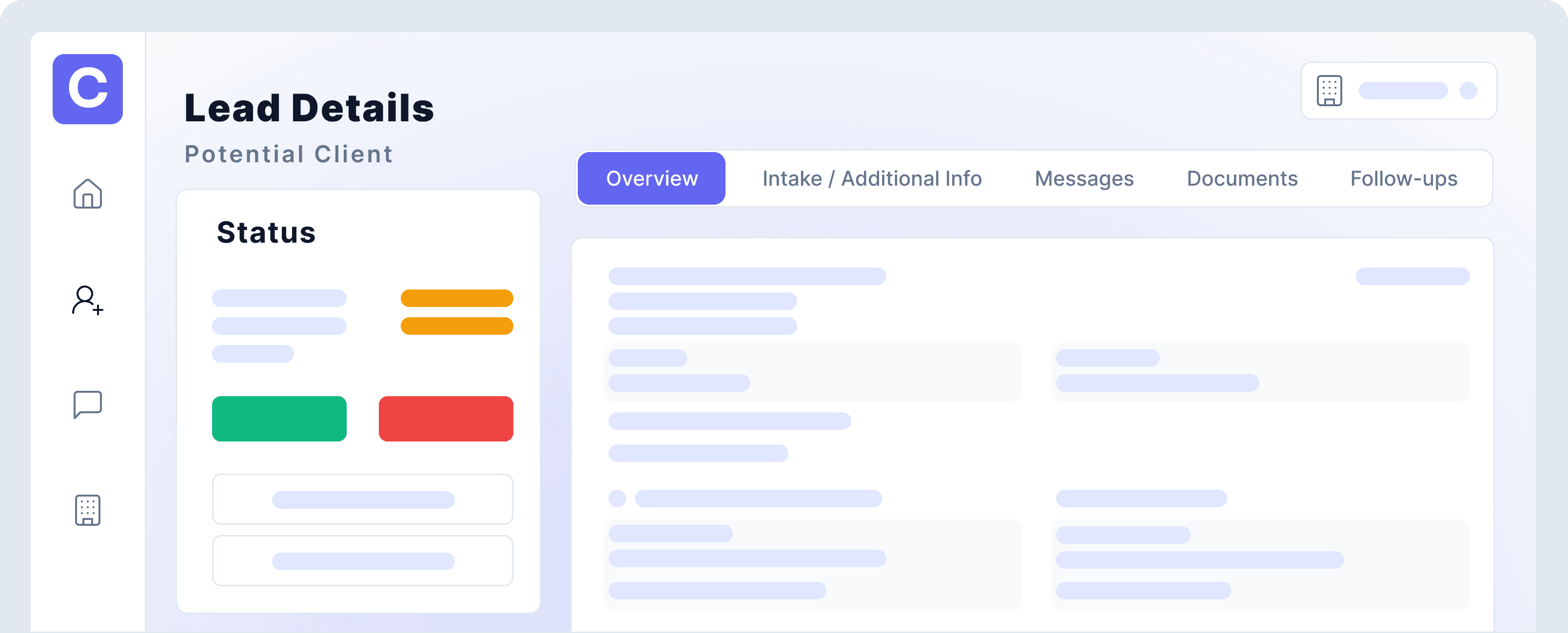 Caisely Lead Details Dashboard